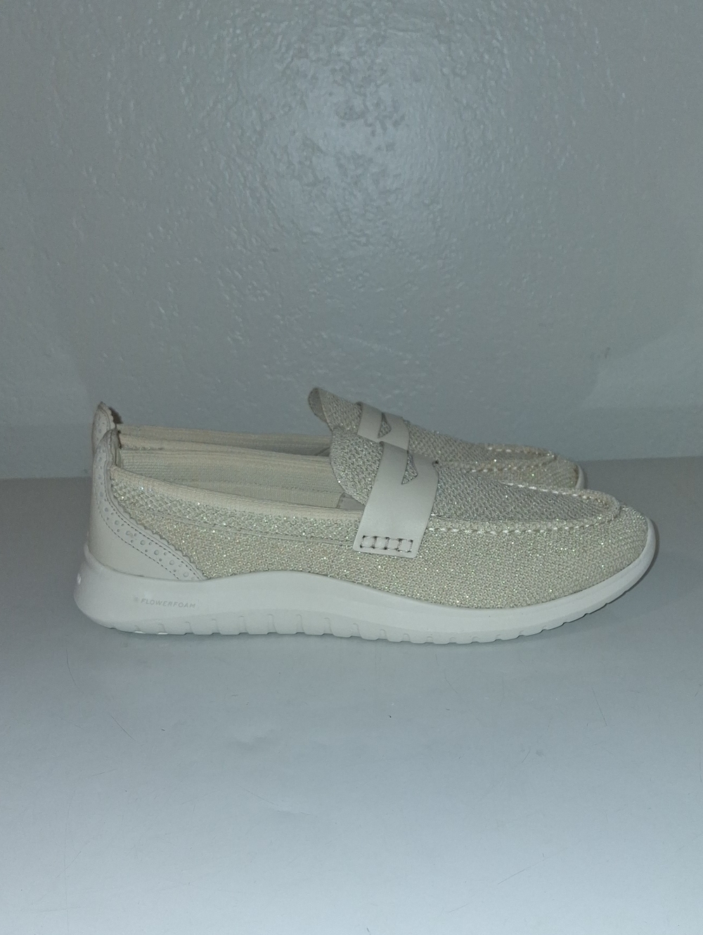 Cole Haan Tan Knit Slip-On Loafer with White Sole
